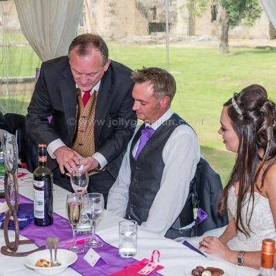 Ron performing magic for bride and groom