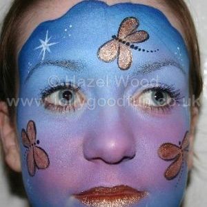 Dragonfly face paint design