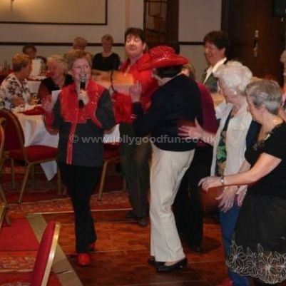 Hazel Wood teaching line dancing in York