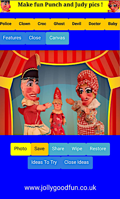 Punch and Judy Pics, Phone App