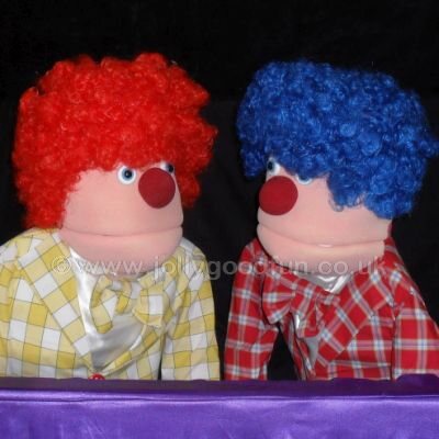 Colourful puppets used in a Jolly Good Productions workshop