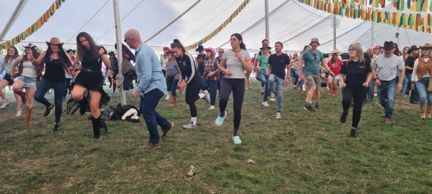Line dancing with Hazel