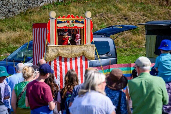 Punch and Judy show at a family event