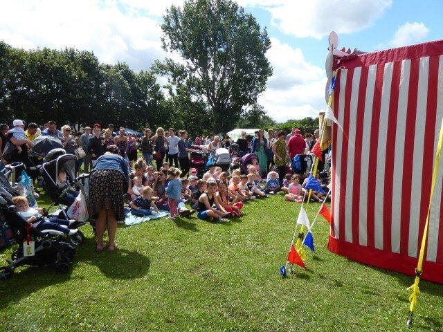 Punch and Judy show at an outdoor event