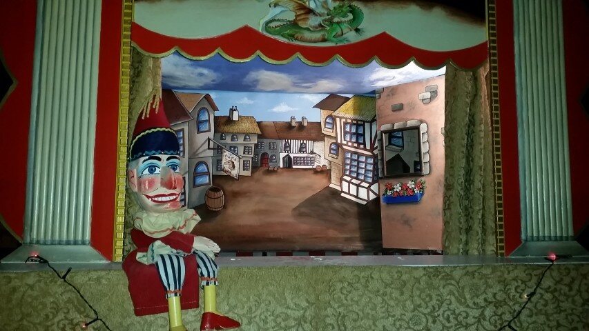 Traditional Punch and Judy characters in action