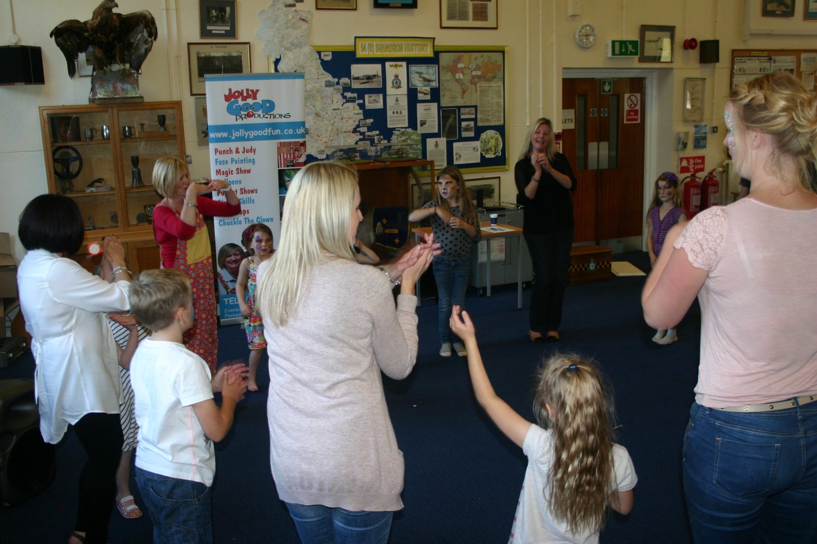 Jolly Good Productions providing entertainment at an RAF family event