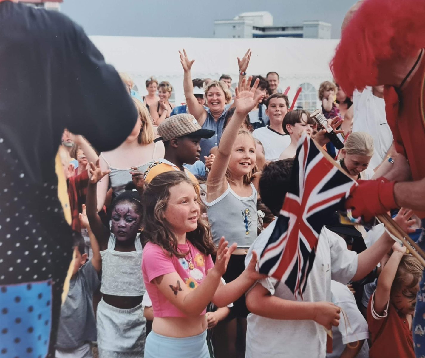 Children joining in the entertainment at the GE Capital Sunday Funday