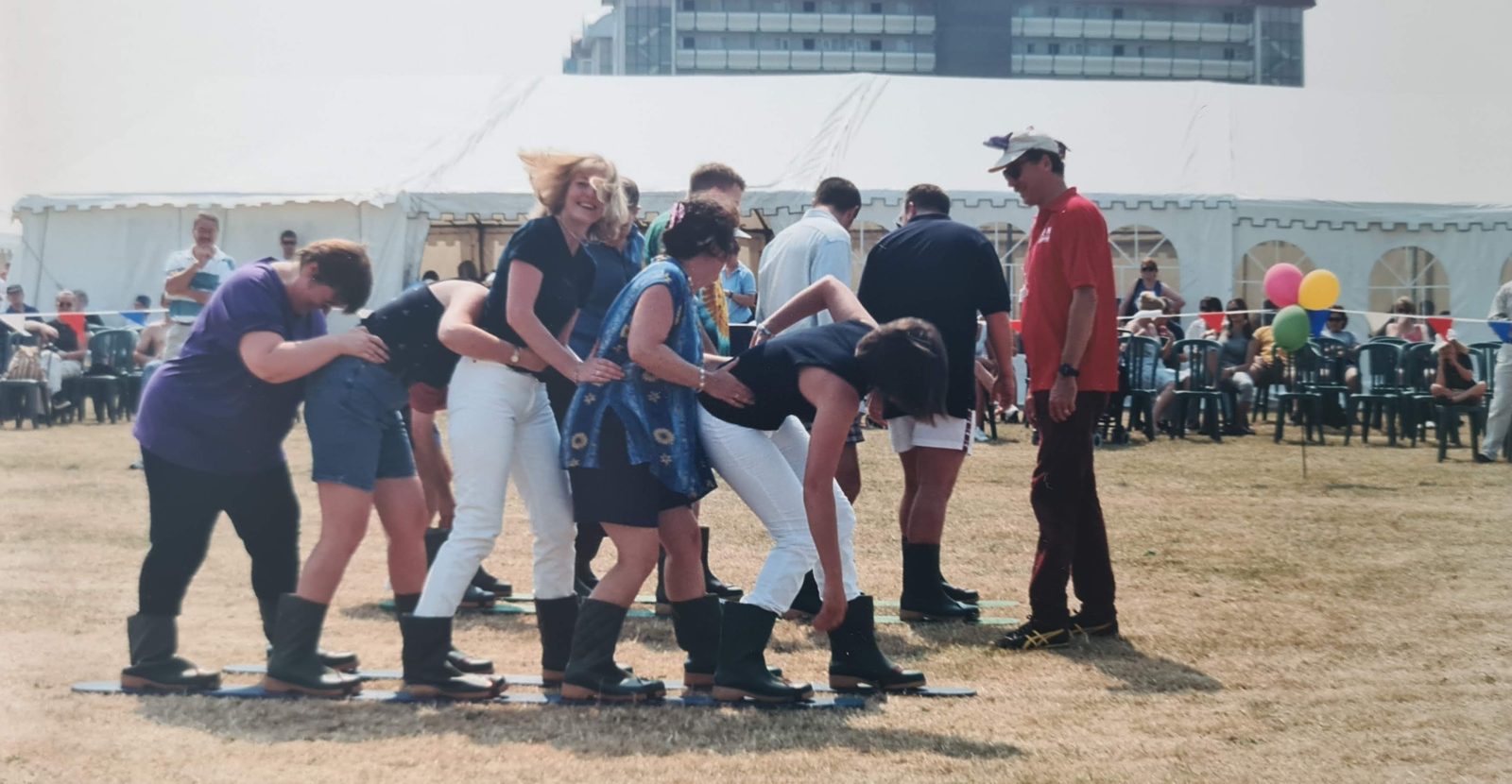 Guests taking part in team games at the GE Capital family day