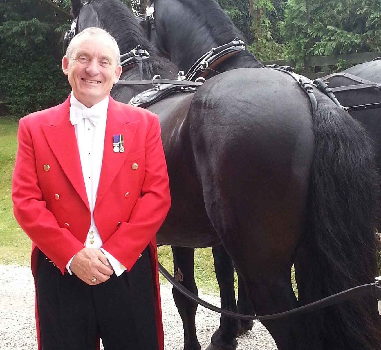Wedding horse and carriage at Gretna Green