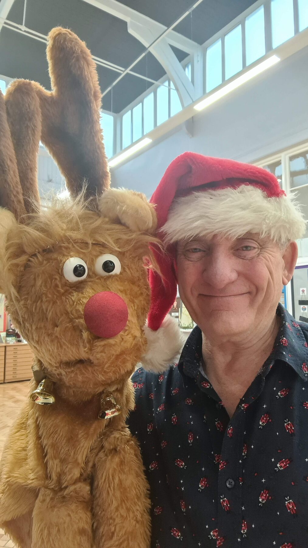 Christmas entertainment, Ron and Rudolph puppet