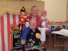 Len with Prof Ron Wood and Punch and Judy