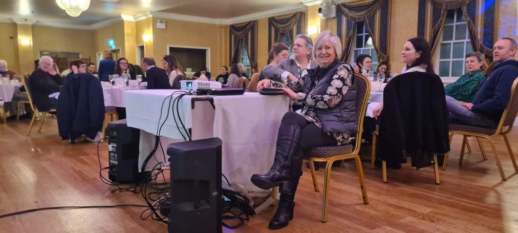 Hazel working at a Race Night